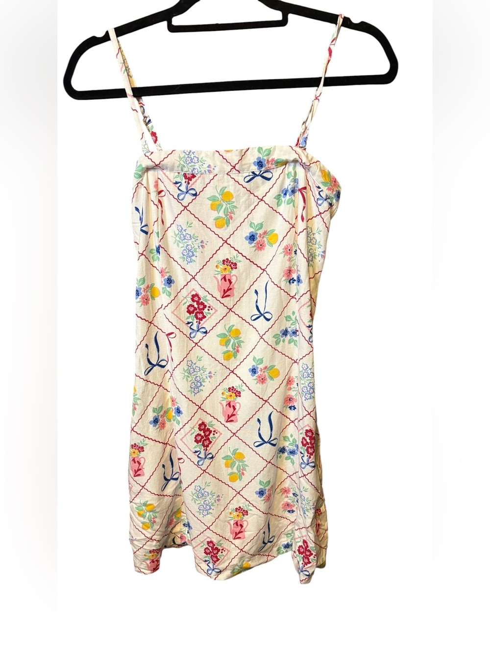 Japna Smocked Floral Print Sundress Pockets Cottagecore Size Small